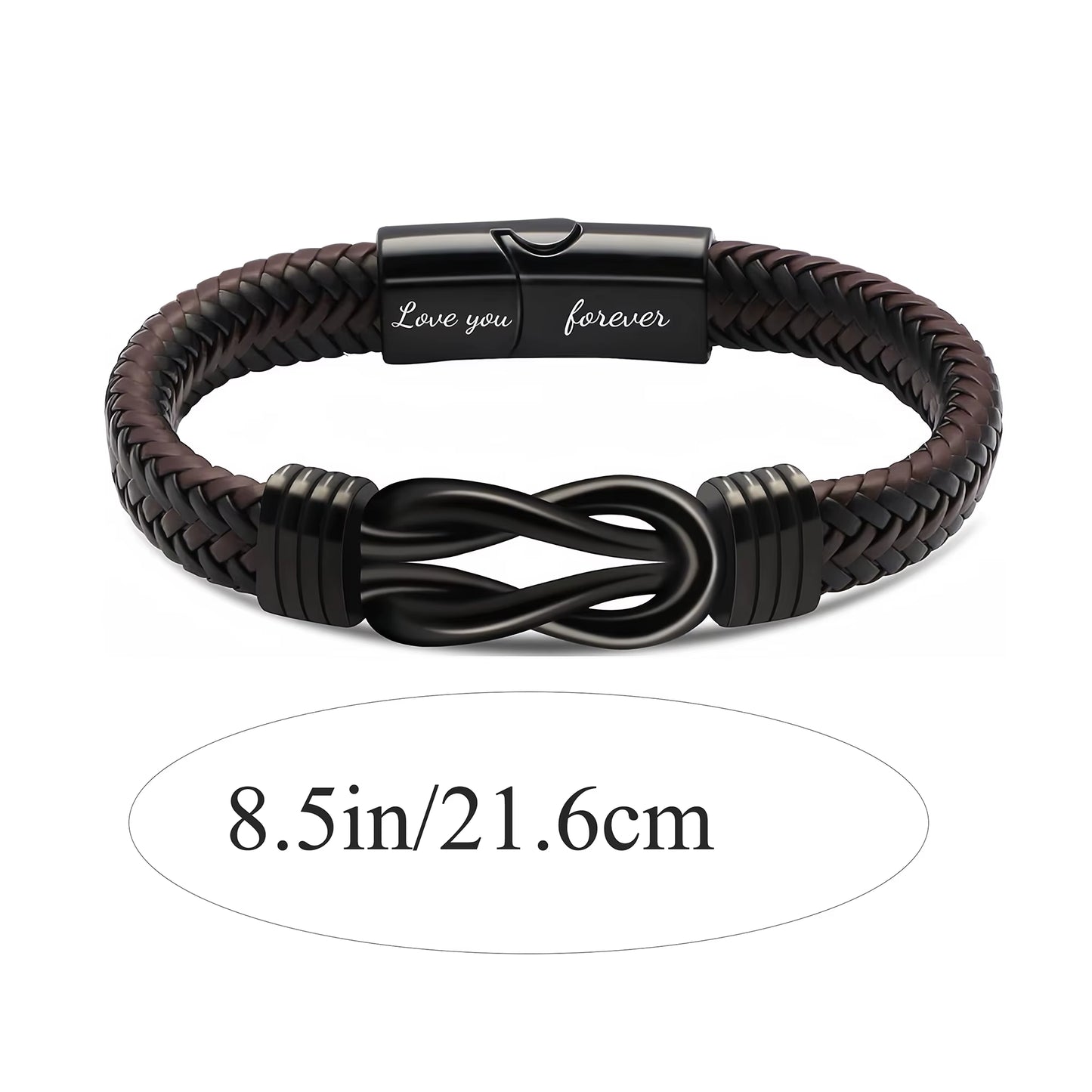 Valentine'S Day Gifts for Him, Birthday Gifts for Man, to My Man Gift Bracelets for Man Leather Bracelets for Boyfriend Husband,