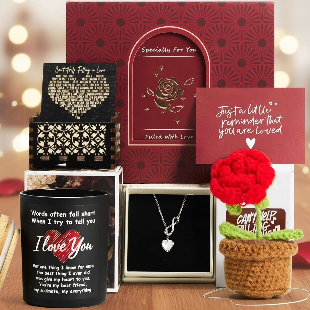 Gifts for Her, Romantic Gifts for Girlfriend, Wife, Valentine'S Gift Bulk for Her, Valentine Gift Baskets for Women, Unique Present for Wedding Engagement Anniversary Bulk Set