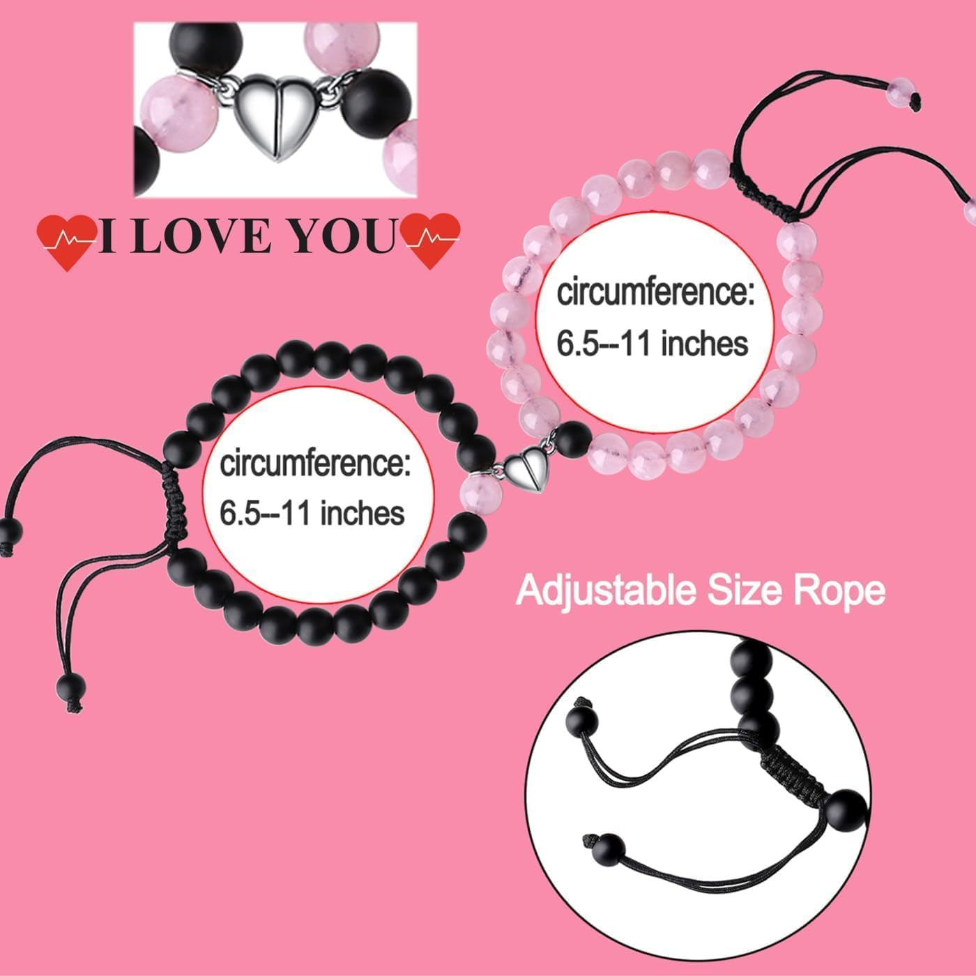 Couples Bracelets His and Her Matching Bracelets for Couple Gifts Bracelets