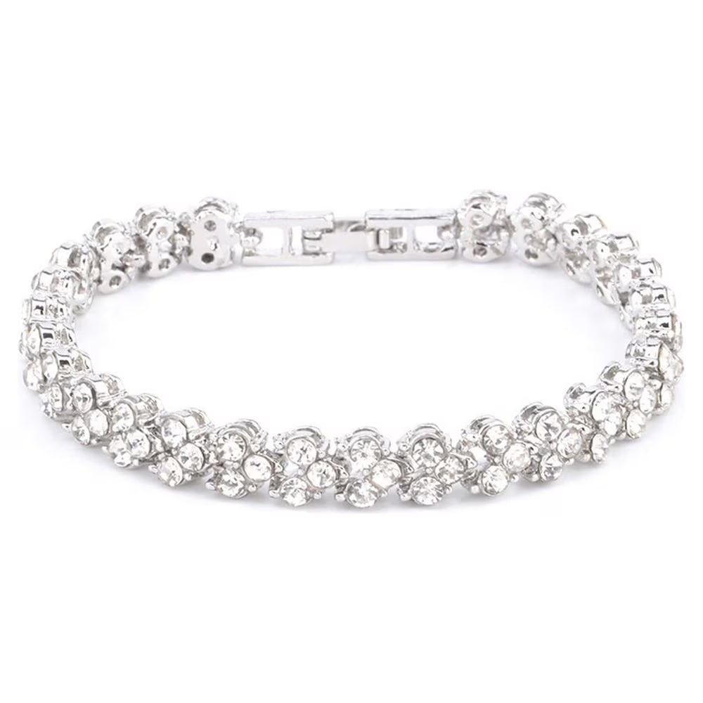 Women'S Tennis Bracelets Luxury Slender Rose Gold Plated Bracelet with Sparkling Cubic Zirconia Bracelet Jewelry Gifts for Her